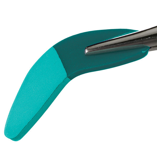 Teal PrepCheck prep-marking tool held in a placement instrument